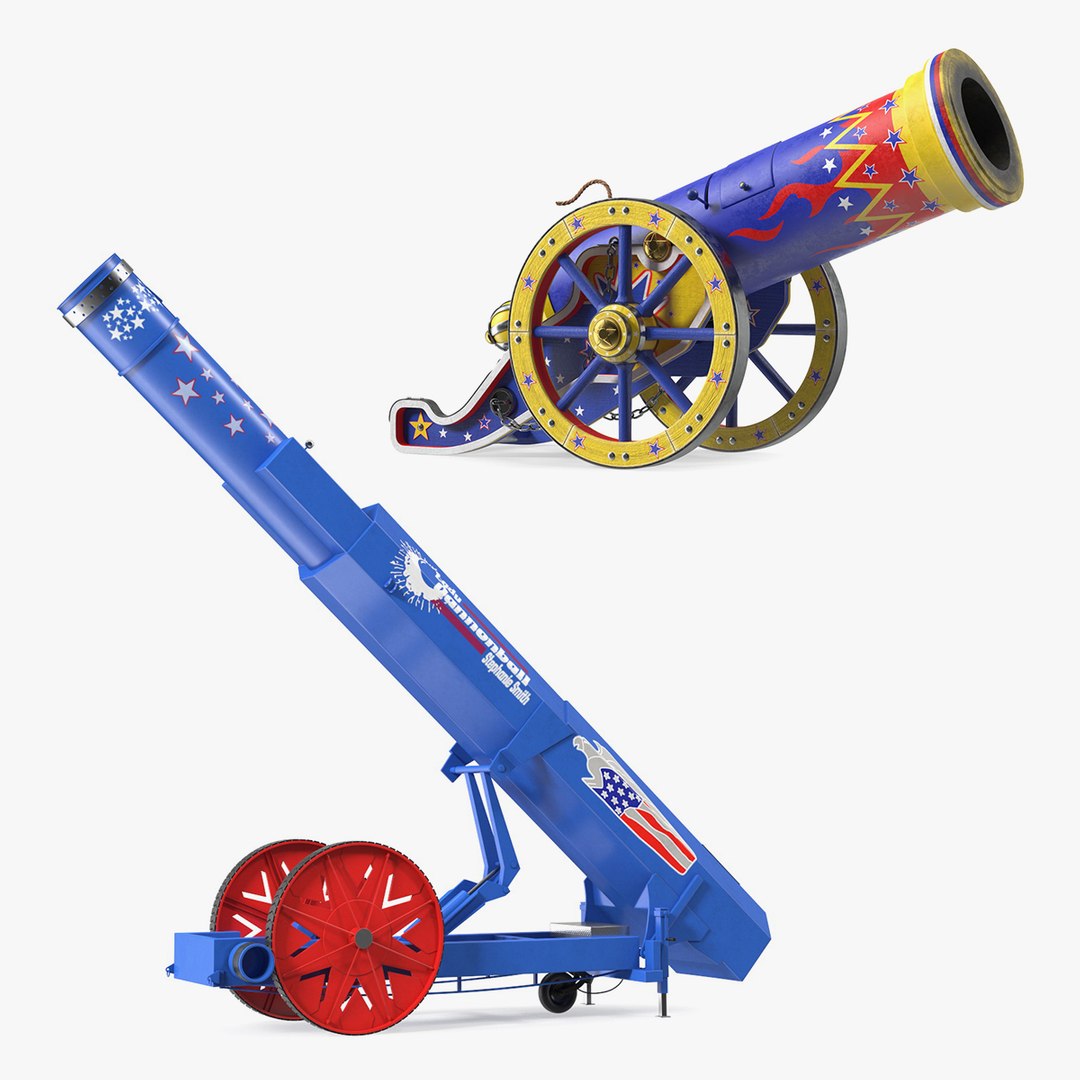 Circus Cannons Collection 3D model preview
