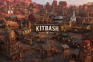 Wild West Frontier Town Kitbash 3D model
