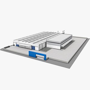 3D Industrial building 02 model