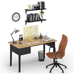 3D Workplace iMac Yellow