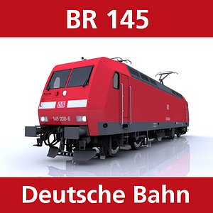 3d model br 145 engine cargo trains