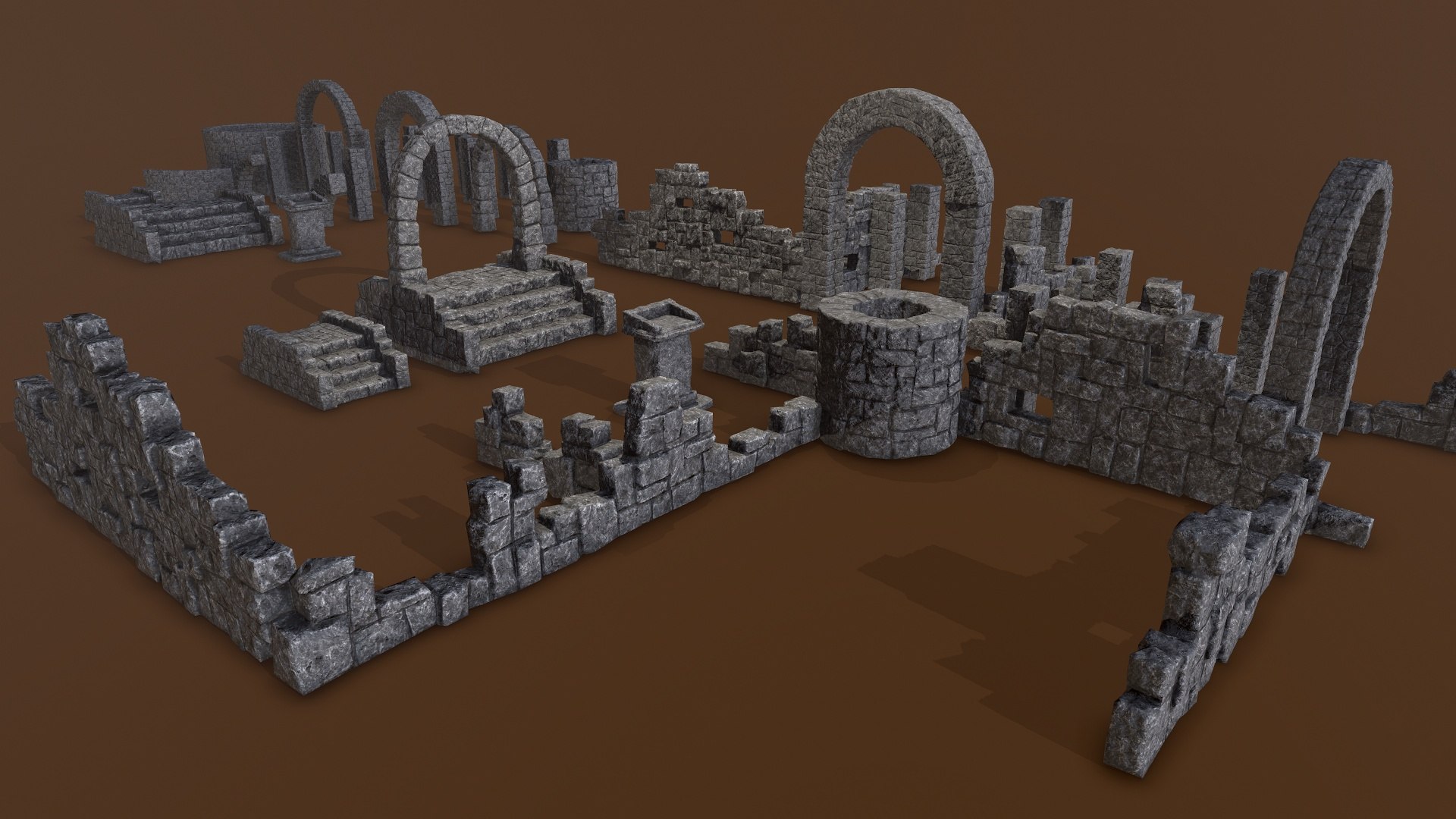 3D Ruin Set https://p.turbosquid.com/ts-thumb/wb/EM21qr/yW/ruinsetpbr01/jpg/1624275541/1920x1080/fit_q87/95852da4387cf9c7dc1bddb22ab6137ad56ff6e6/ruinsetpbr01.jpg