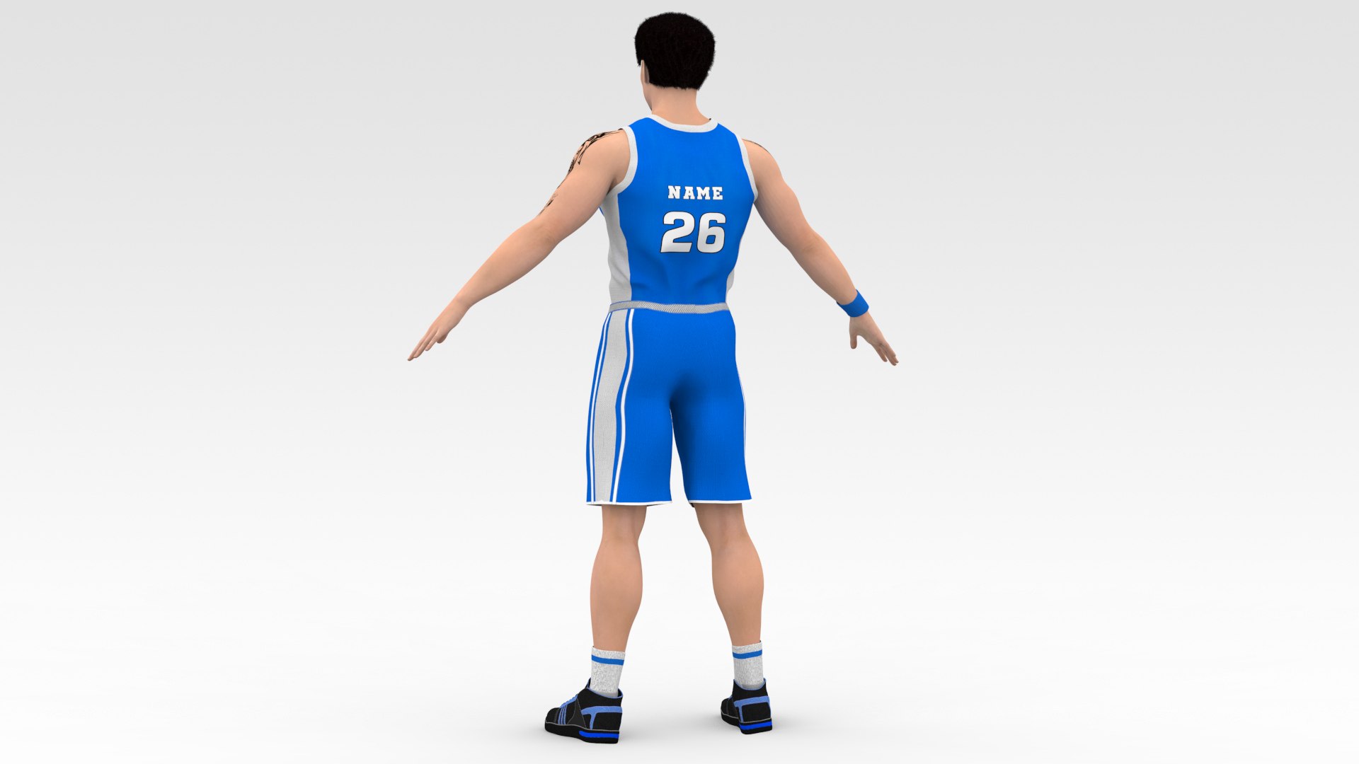 Basketball Player Blue Player 04 Model - TurboSquid 1772228
