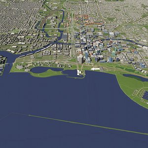 3D model Milwaukee USA - city and urban
