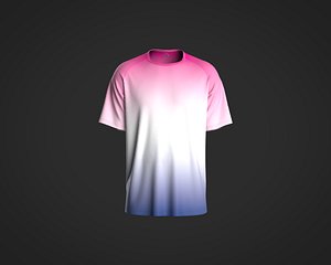 3D Mens ombre effect raglan t-shirt