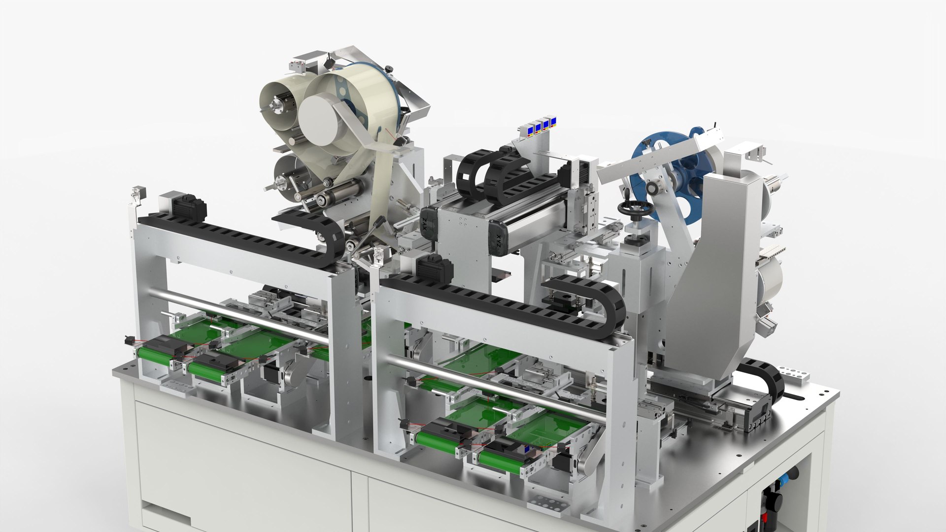 3D Automatic Double Station Sticking - Sided Taping Machine ...