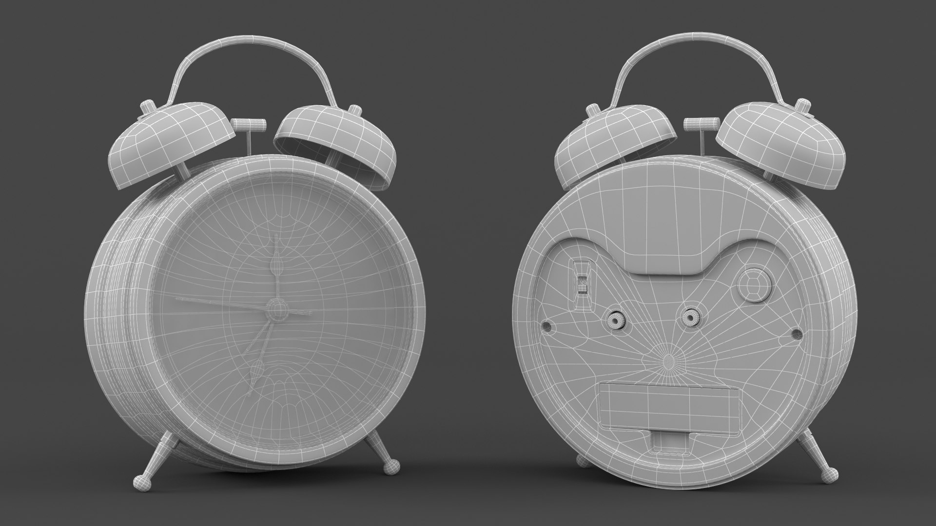 3D Analog Alarm Clock Model TurboSquid 2032333