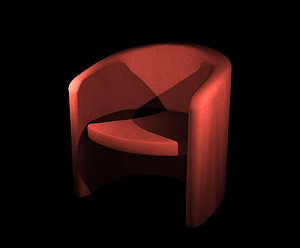 3d model suede lounge chair