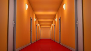 Apartment Hallway 3D