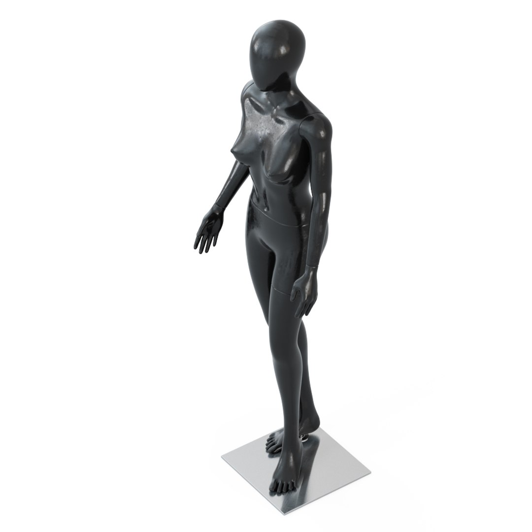 Female Black Mannequin Pose Model TurboSquid 1507274
