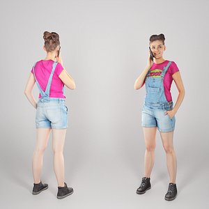 Young girl in denim talking on the phone 102