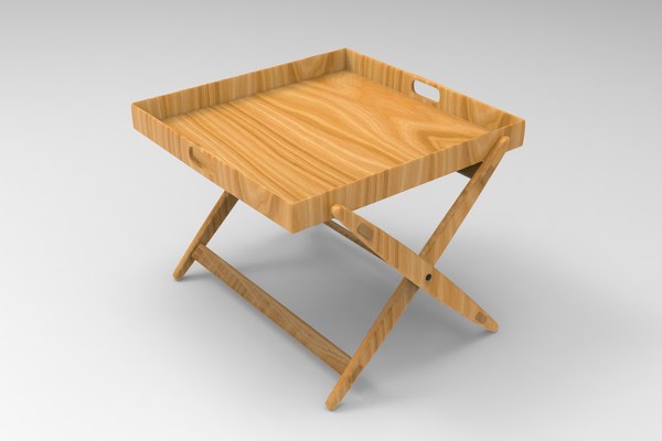 Low Coffee Table with Tray 3D model