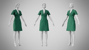 Dress 41 Caribbean Green 3D model