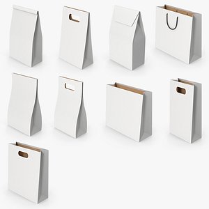 White Shopping Bags Collection