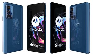Motorola Edge 20 Pro Blue Vegan Leather 3D model