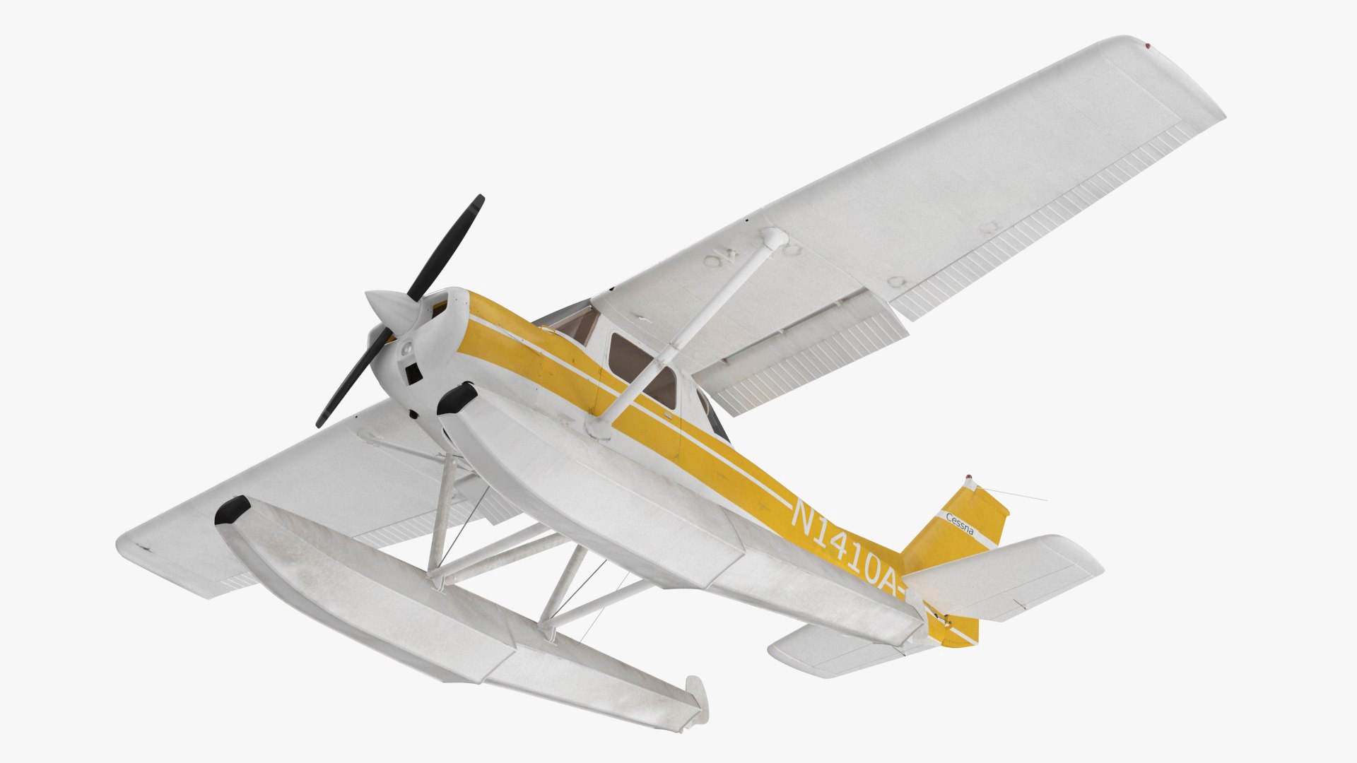 Cessna 150 Seaplane On Floats Rigged Model - TurboSquid 2225860