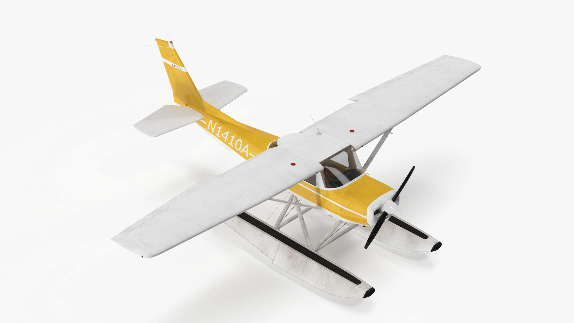 Cessna 150 Seaplane On Floats Rigged Model - TurboSquid 2225860