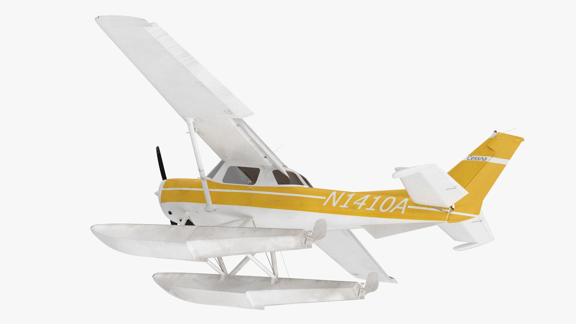 Cessna 150 Seaplane On Floats Rigged Model - TurboSquid 2225860