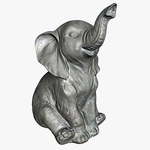 3D model elephant statue