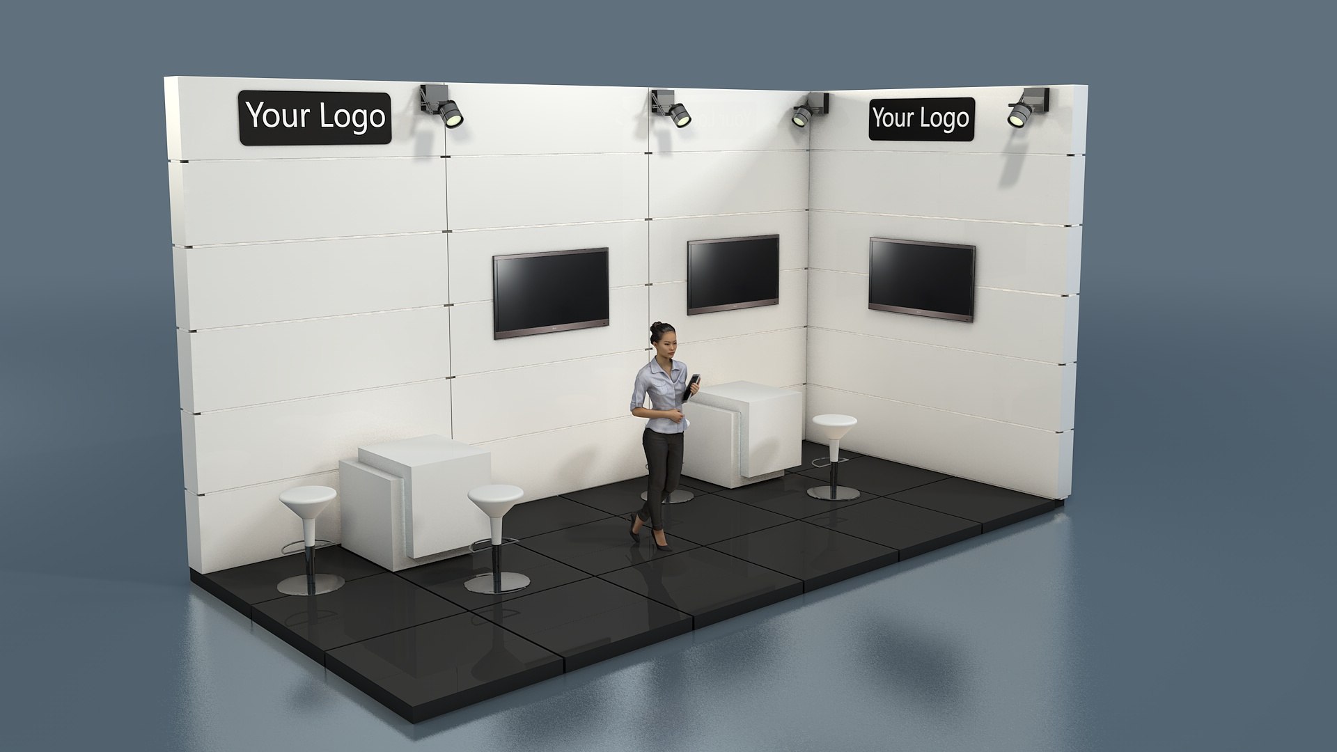 Stand Exhibition 3D Model - TurboSquid 1707636