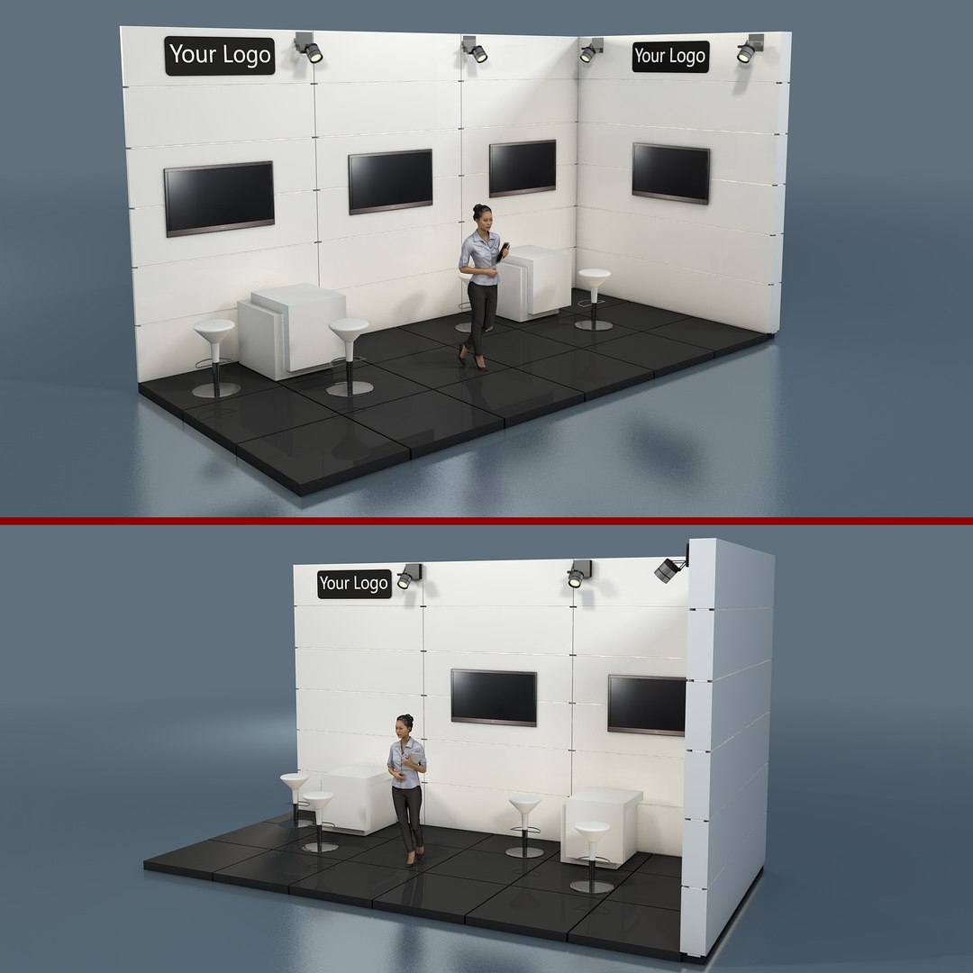 Stand Exhibition 3D Model - TurboSquid 1707636