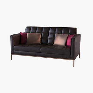 Designer Waiting Lounge Sofa Two Seater 3D