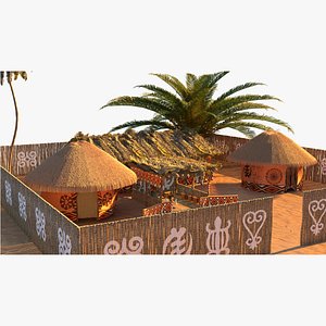 African Chief Palace 3D model