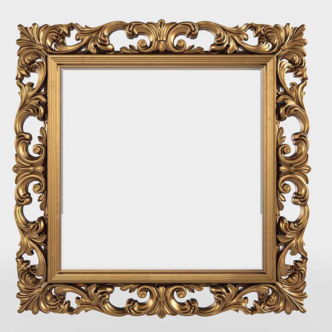 Classic Mirror Gold Frame 3D Model - TurboSquid 1760183