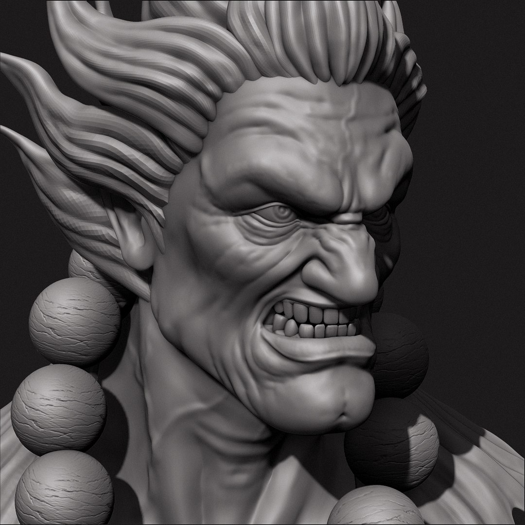 Free Akuma Bust 3d Model