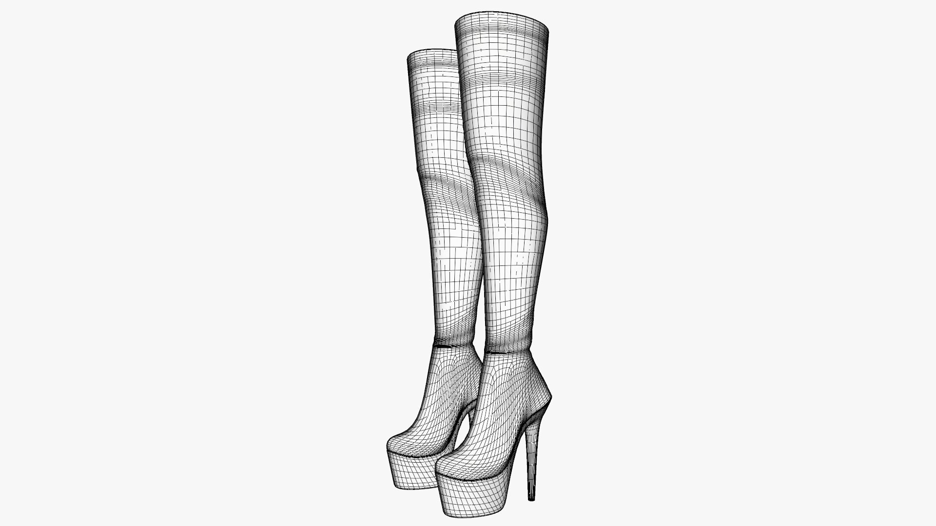 Knee Boots 3D Model - TurboSquid 1730084