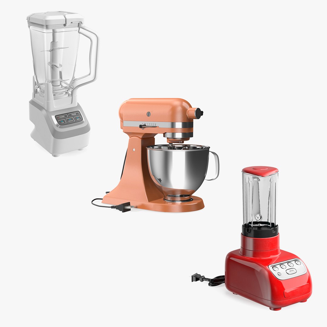 Blender Mixers Collection 3D model preview