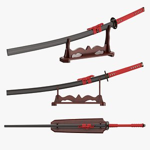 Japanese sword Katana on a stand