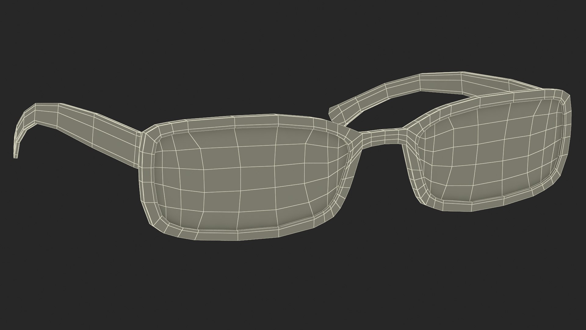 3D White Optical Square Glasses - TurboSquid 2143571
