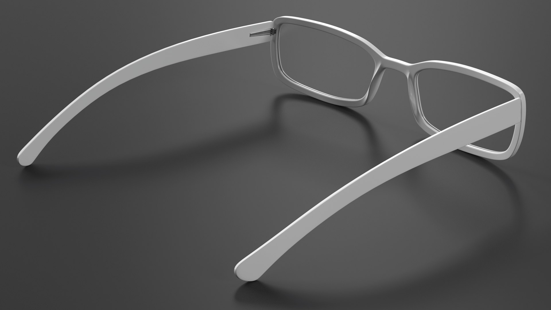 3D White Optical Square Glasses - TurboSquid 2143571