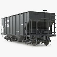 Railroad Open Hopper Wagon Black