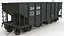 Railroad Open Hopper Wagon Black