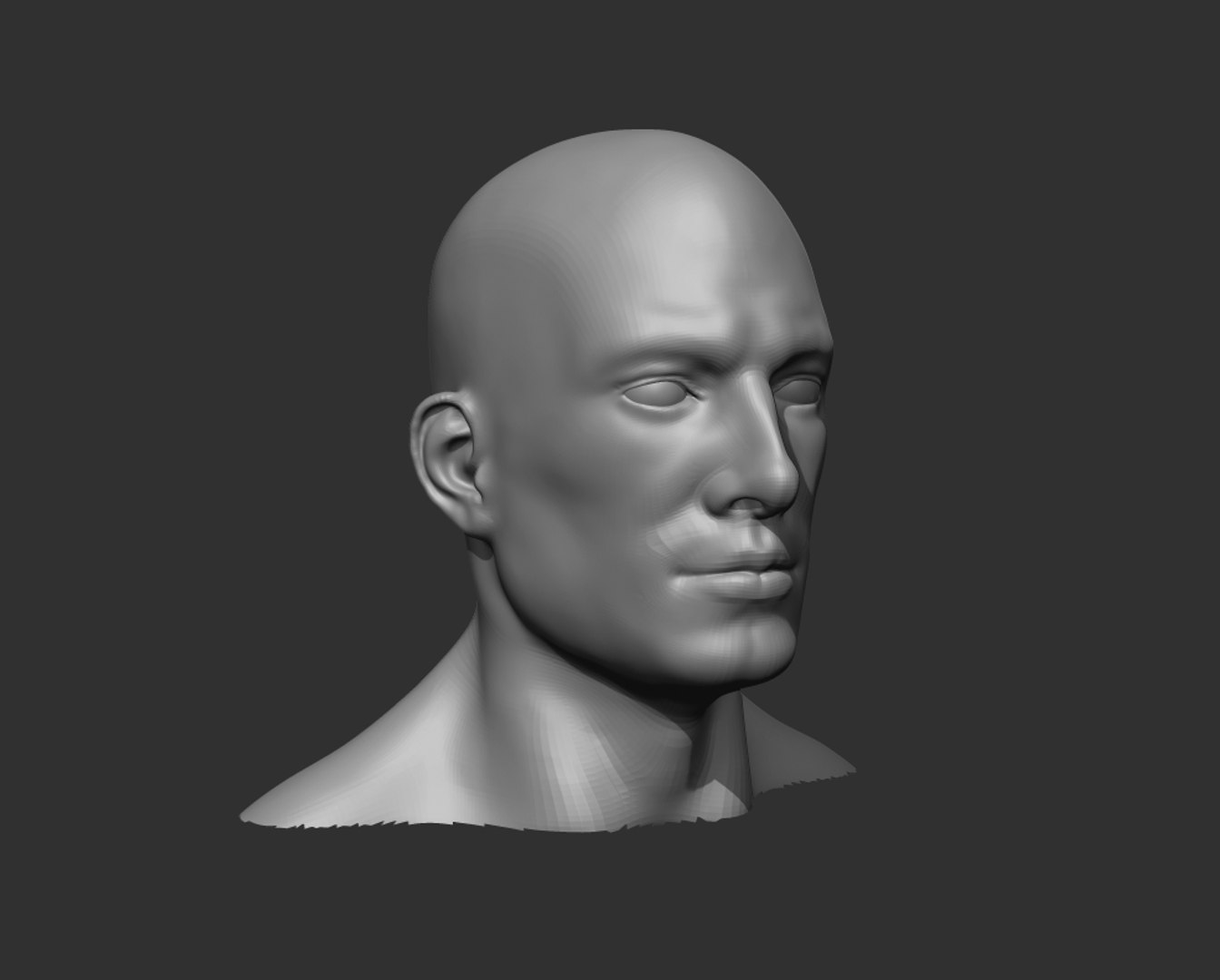 Male head realistic base mesh 3D model - TurboSquid 1550351