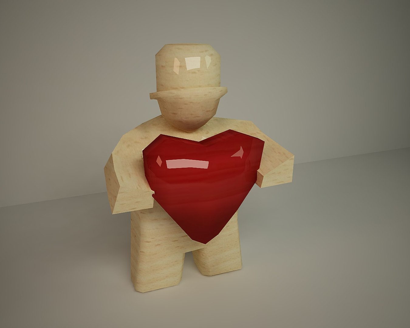 3d Wooden Figure Model
