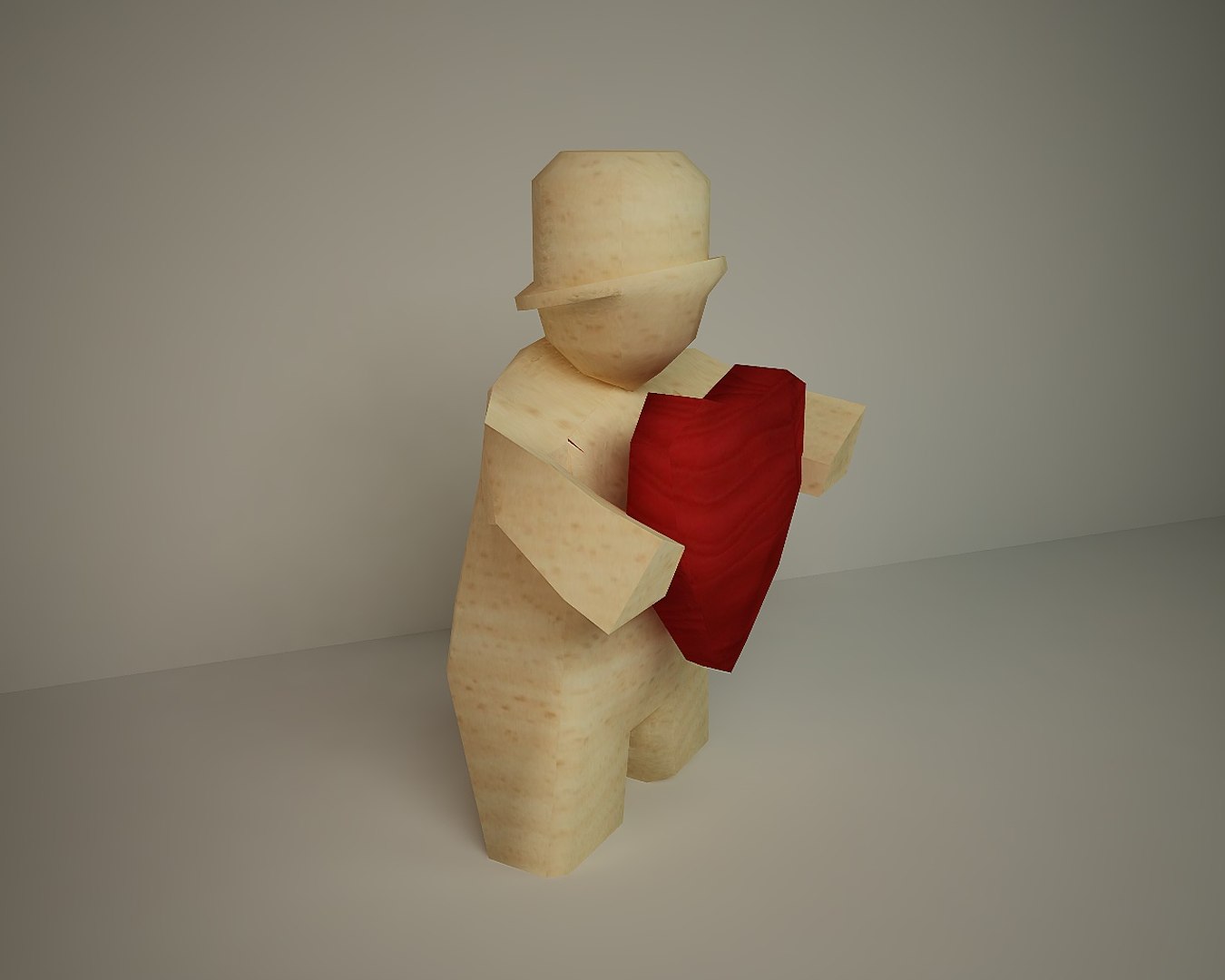 3d Wooden Figure Model