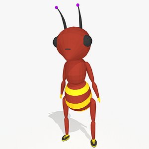 Cartoon Ant Low Poly