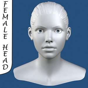 Realistic Female Head 3d Model