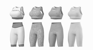 woman sportswear base mesh 3D