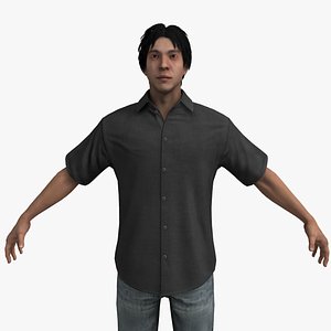 Casual Asian Man (Rigged)