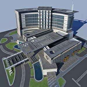 3D modern design hospital