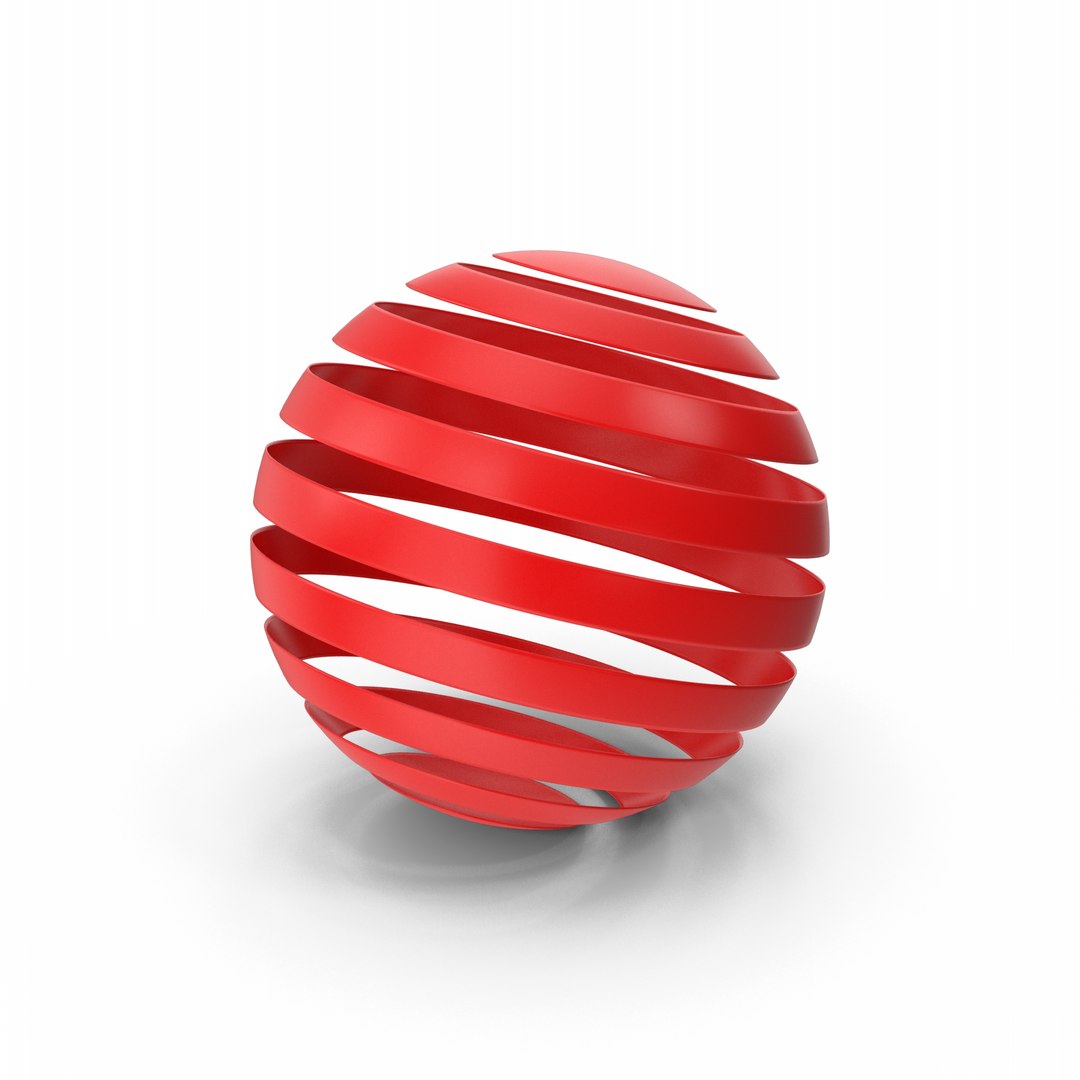 Red Ribbon Ball 3D Model - TurboSquid 2245337