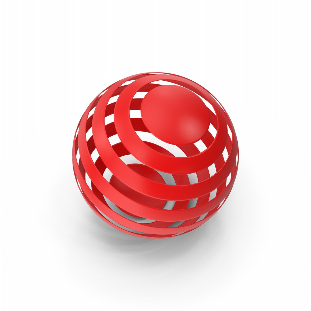 Red Ribbon Ball 3D Model - TurboSquid 2245337