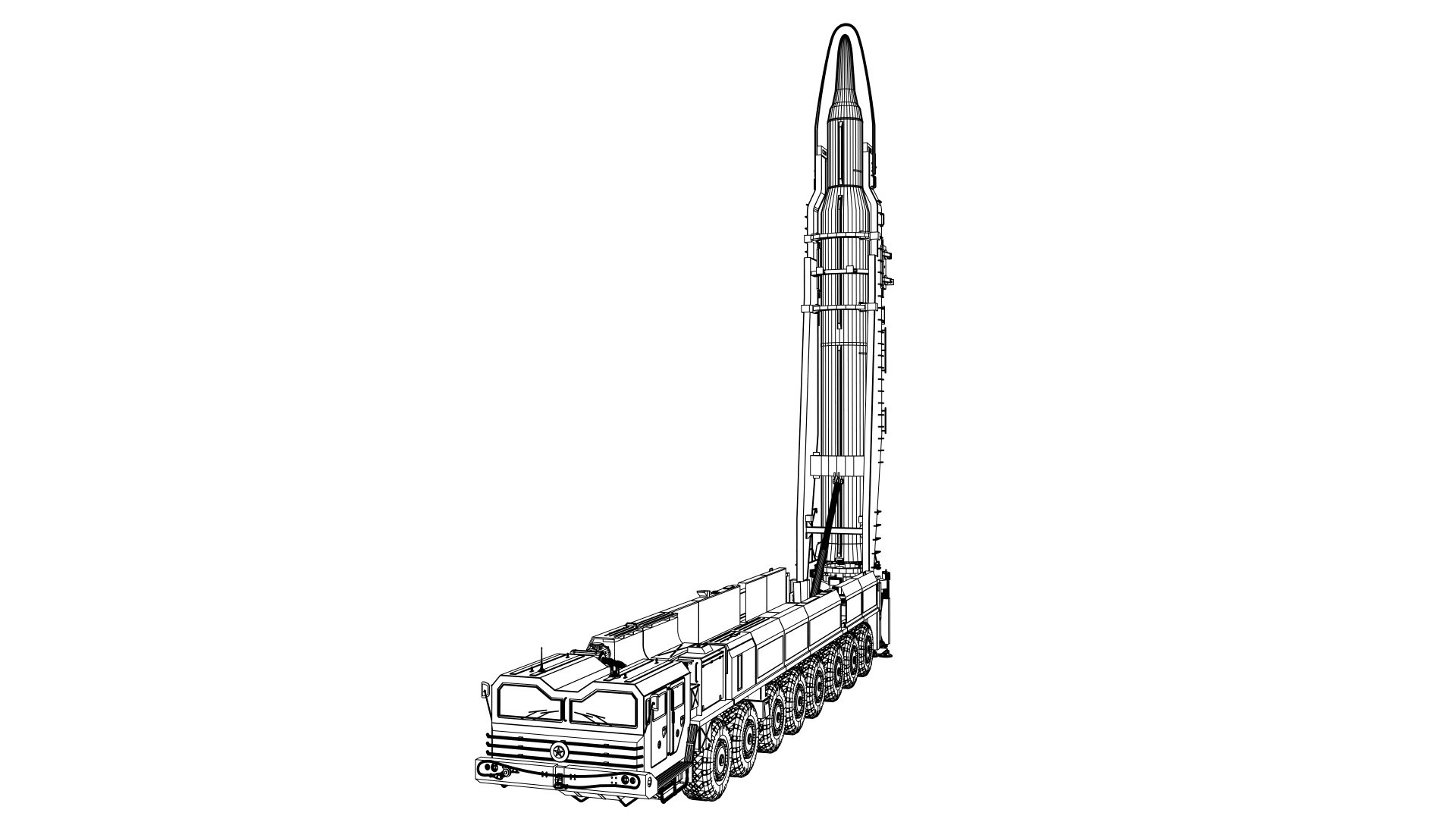 3D Hwaseong13 Missile launch vehicle https://p.turbosquid.com/ts-thumb/wc/QJCLU5/hM/wirehwaseong13missilelaunchvehicle_007/jpg/1705736830/1920x1080/fit_q87/c57b00a54950cf0a5fb335c08f752a2eb51e1c46/wirehwaseong13missilelaunchvehicle_007.jpg