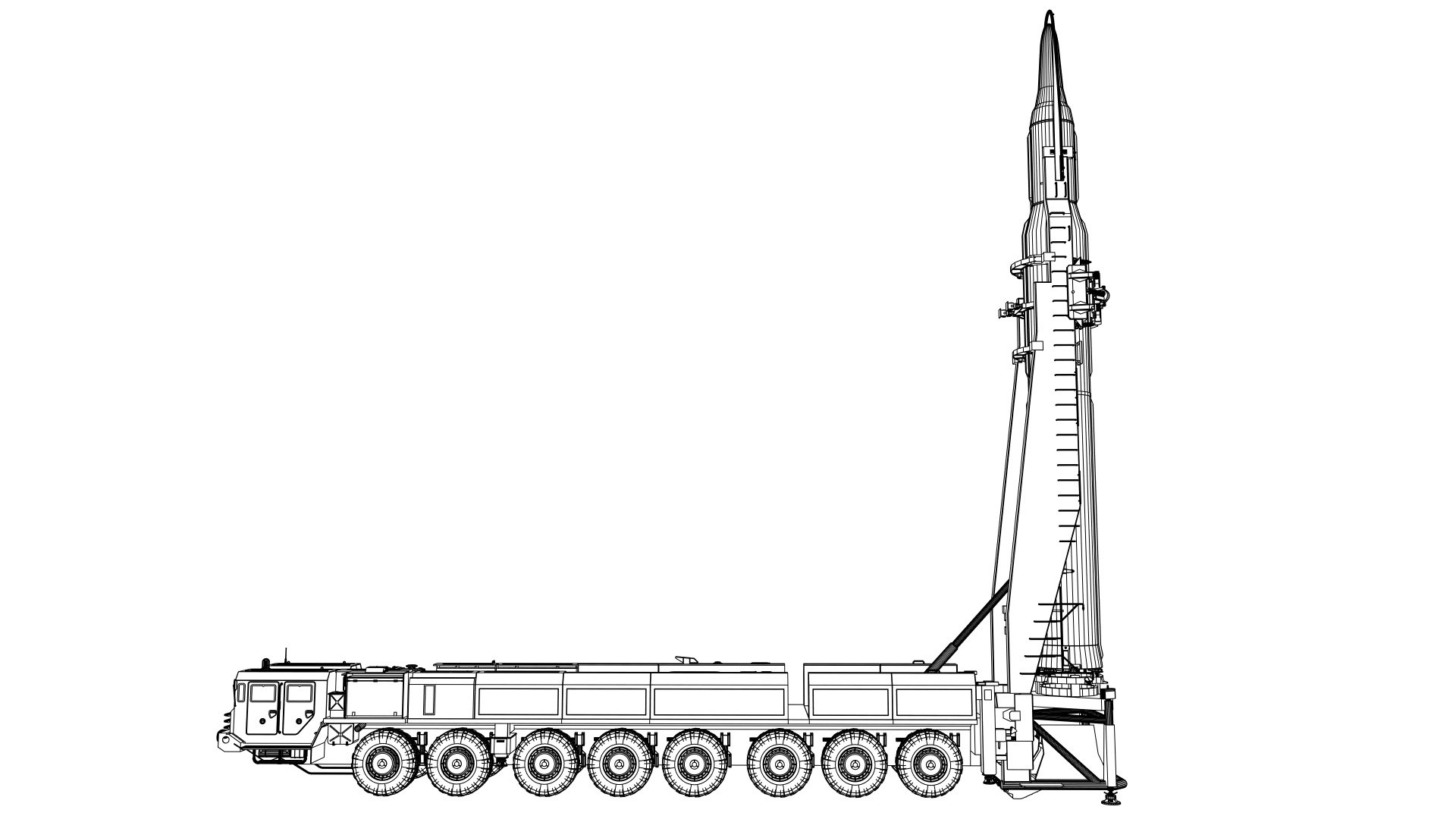 3D Hwaseong13 Missile Launch Vehicle - TurboSquid 2179268