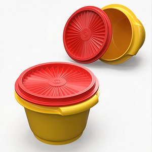 Vintage Compact Food Storage Bowl 3D model