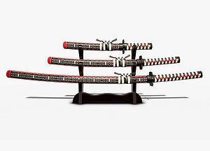 pbr unity wakizashi 3D model